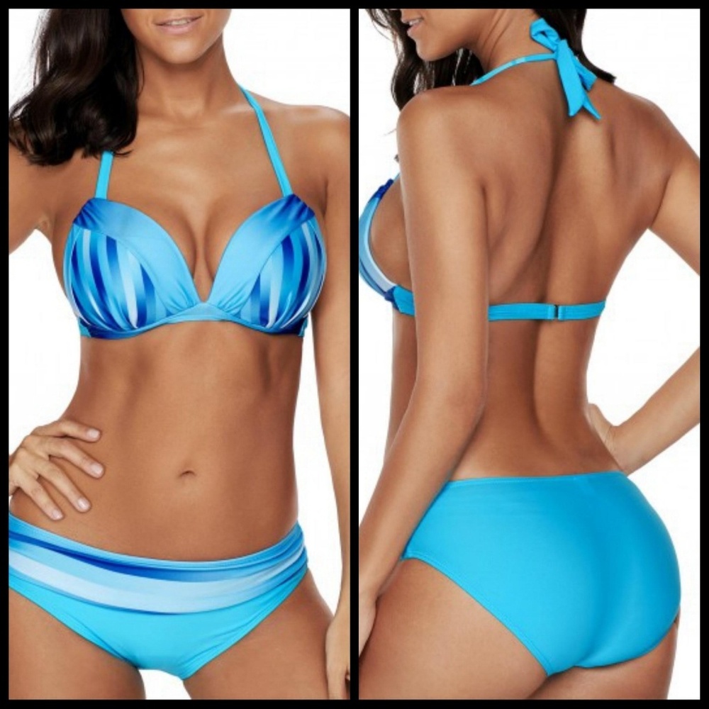 2 piece Bikini Bathing Suit Blue
